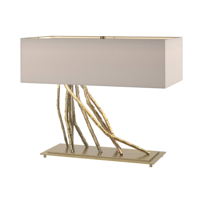 Brindille Table Lamp in Modern Brass/Flax.