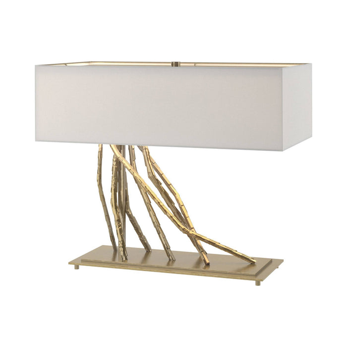 Brindille Table Lamp in Modern Brass/Natural Anna.