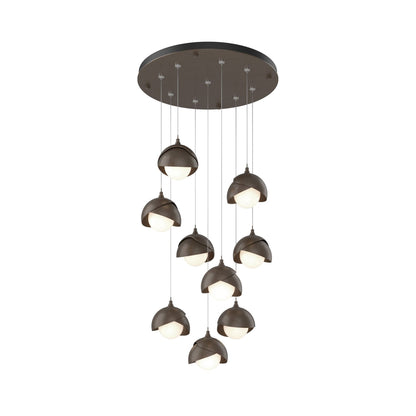 Brooklyn Standard Round Multi Light Pendant Light in Bronze/Bronze (Standard).