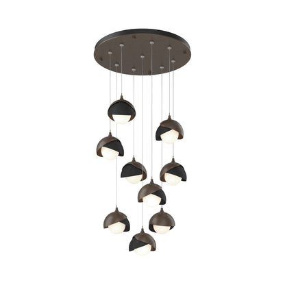 Brooklyn Standard Round Multi Light Pendant Light in Bronze/Black (Standard).