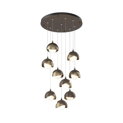 Brooklyn Standard Round Multi Light Pendant Light in Bronze/Soft Gold (Standard).