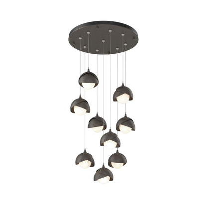 Brooklyn Standard Round Multi Light Pendant Light in Dark Smoke/Dark Smoke (Standard).