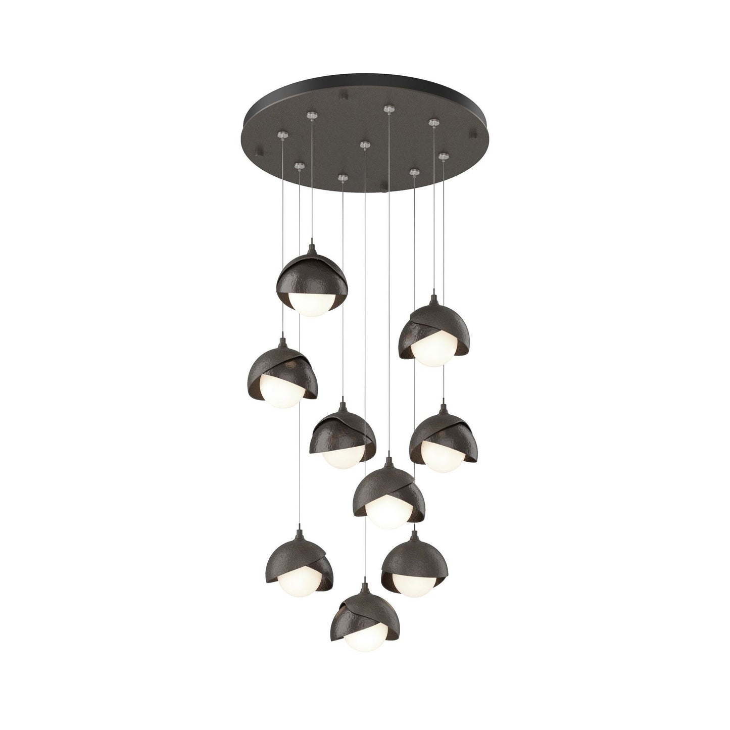Brooklyn Standard Round Multi Light Pendant Light in Dark Smoke/Oil Rubbed Bronze (Standard).