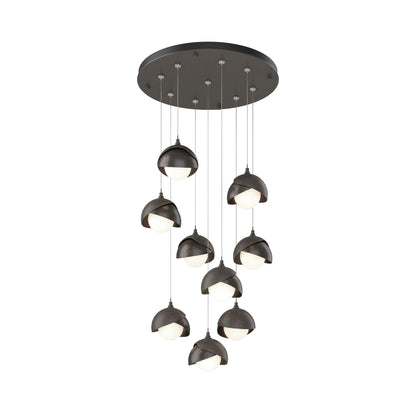 Brooklyn Standard Round Multi Light Pendant Light in Dark Smoke/Oil Rubbed Bronze (Standard).