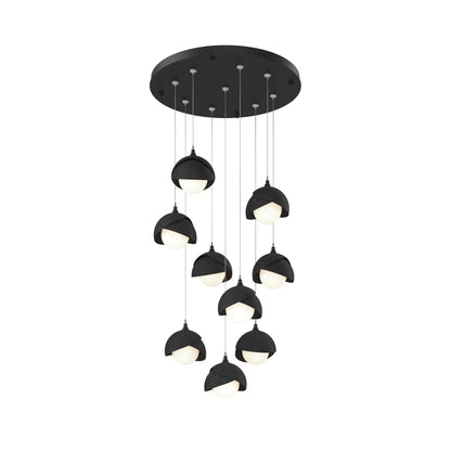 Brooklyn Standard Round Multi Light Pendant Light in Black/Black (Standard).