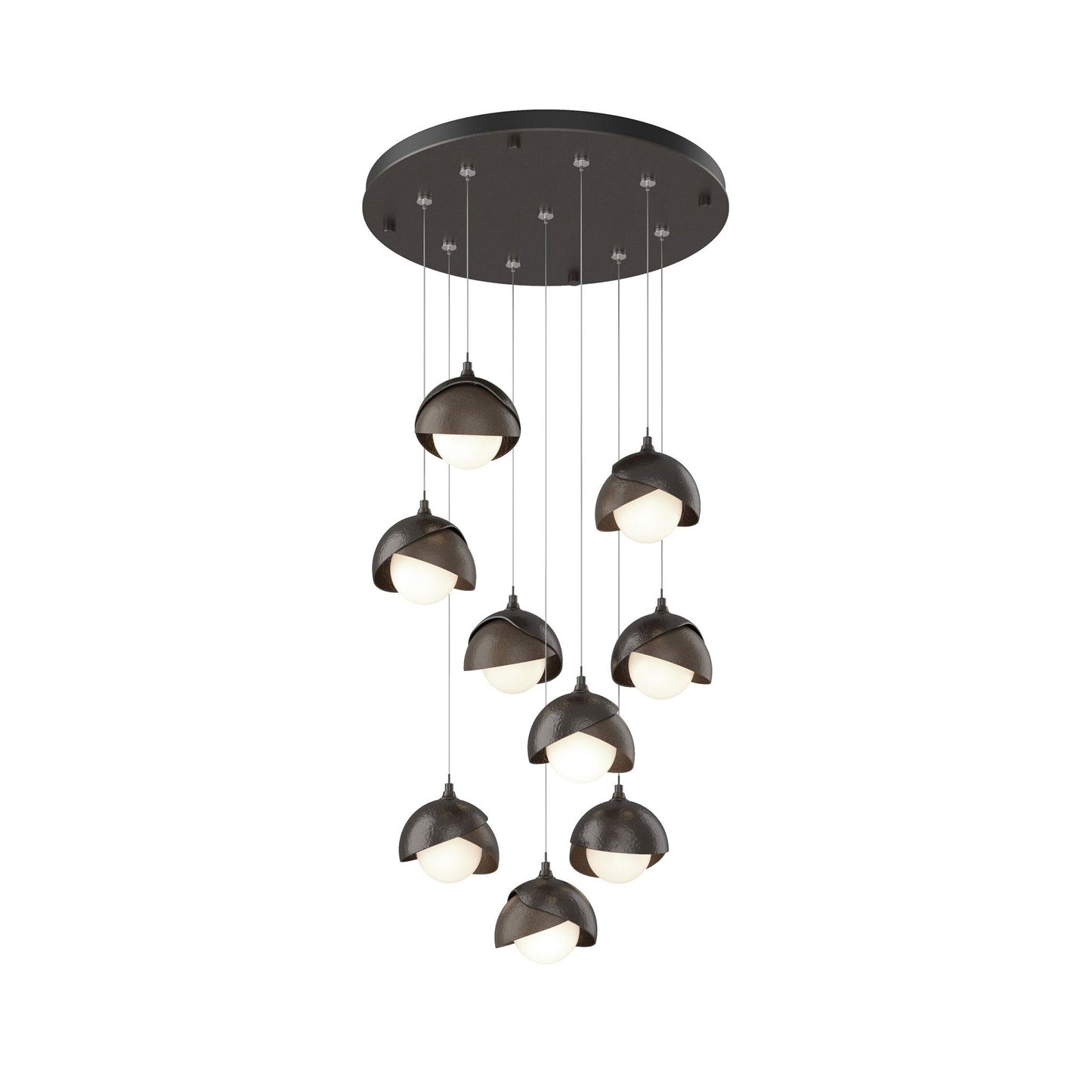 Brooklyn Standard Round Multi Light Pendant Light in Oil Rubbed Bronze/Bronze (Standard).