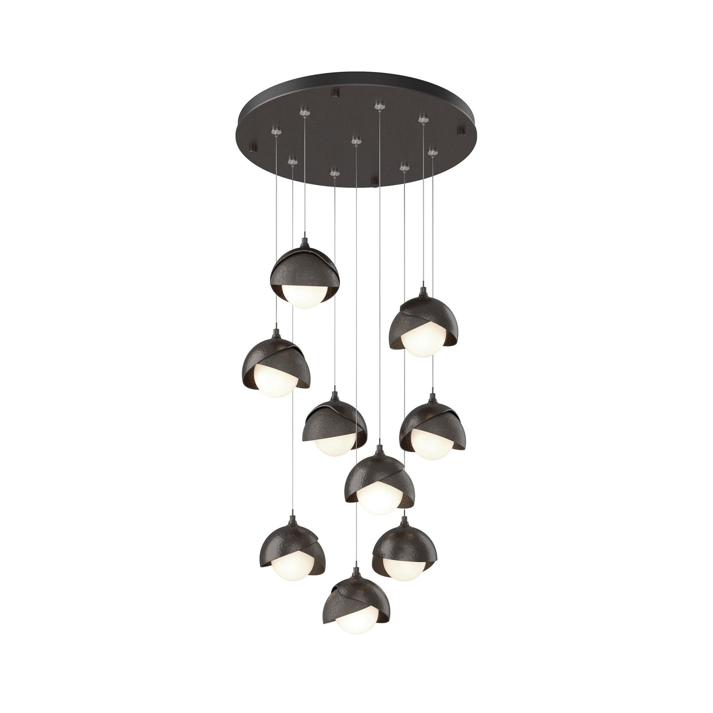 Brooklyn Standard Round Multi Light Pendant Light in Oil Rubbed Bronze/Dark Smoke (Standard).