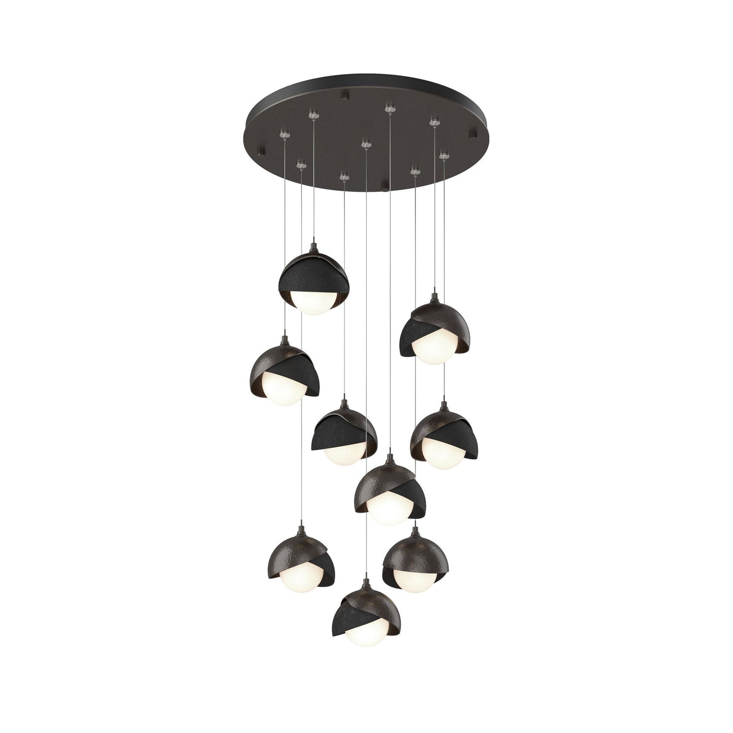 Brooklyn Standard Round Multi Light Pendant Light in Oil Rubbed Bronze/Black (Standard).