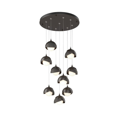 Brooklyn Standard Round Multi Light Pendant Light in Oil Rubbed Bronze/Natural Iron (Standard).