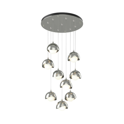 Brooklyn Standard Round Multi Light Pendant Light in Sterling/Sterling (Standard).