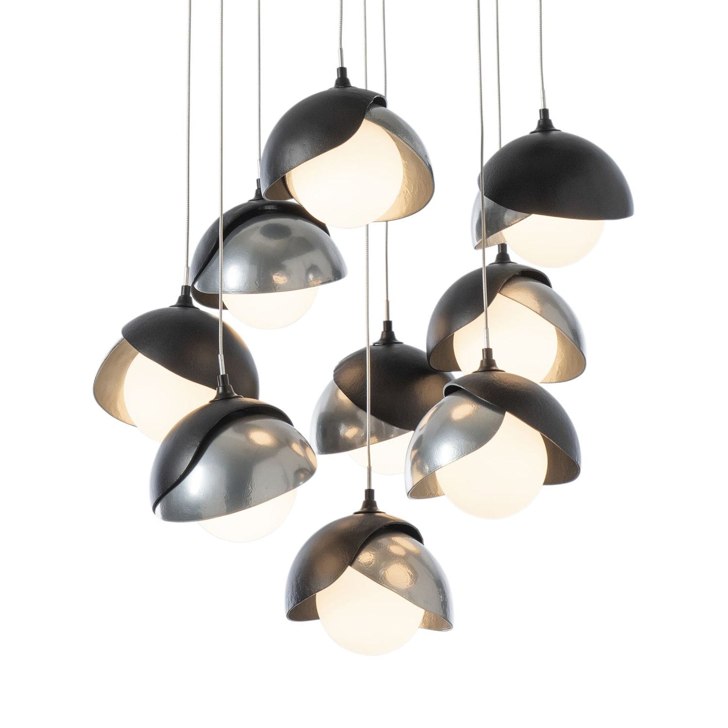 Brooklyn Standard Round Multi Light Pendant Light in Detail.