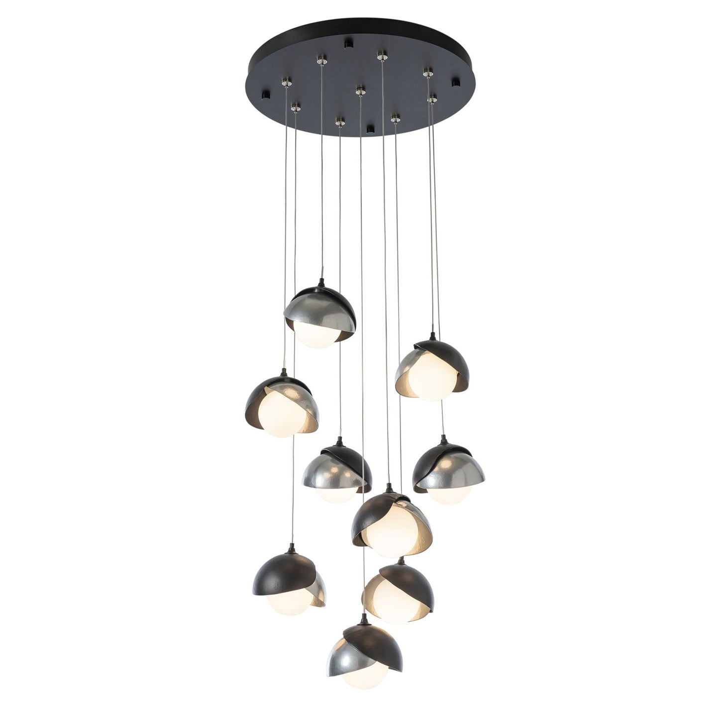 Brooklyn Standard Round Multi Light Pendant Light in Detail.