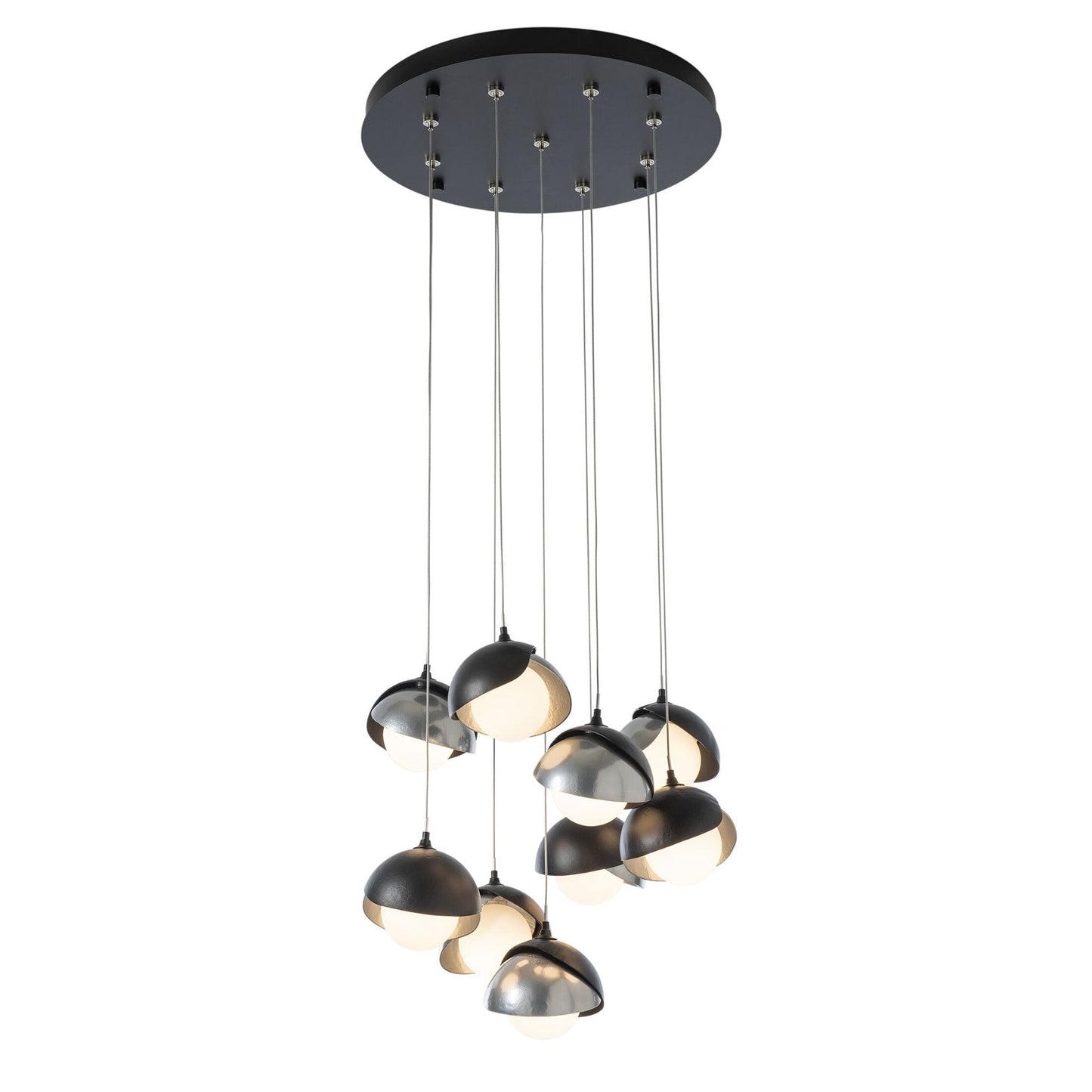 Brooklyn Standard Round Multi Light Pendant Light in Detail.