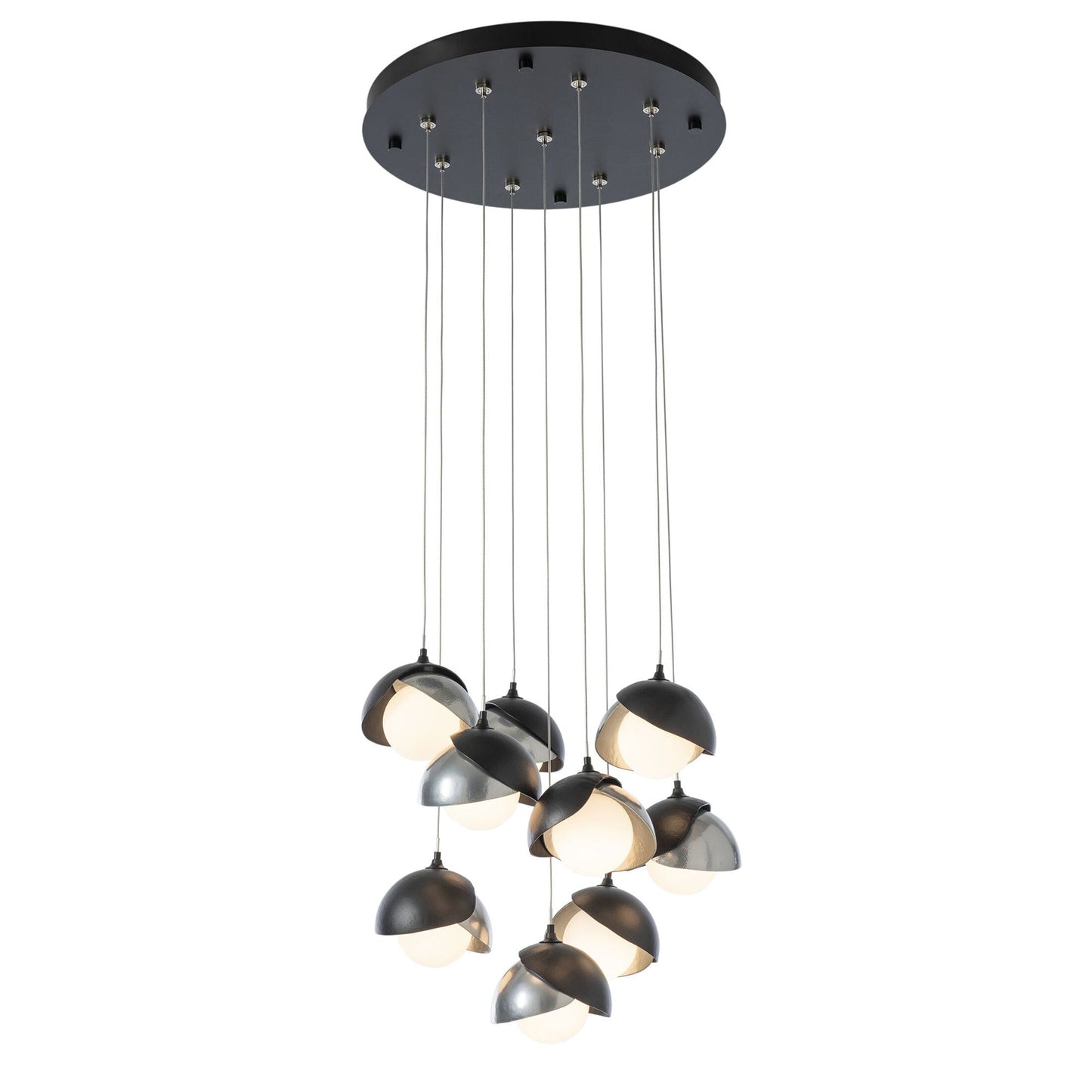 Brooklyn Standard Round Multi Light Pendant Light in Detail.