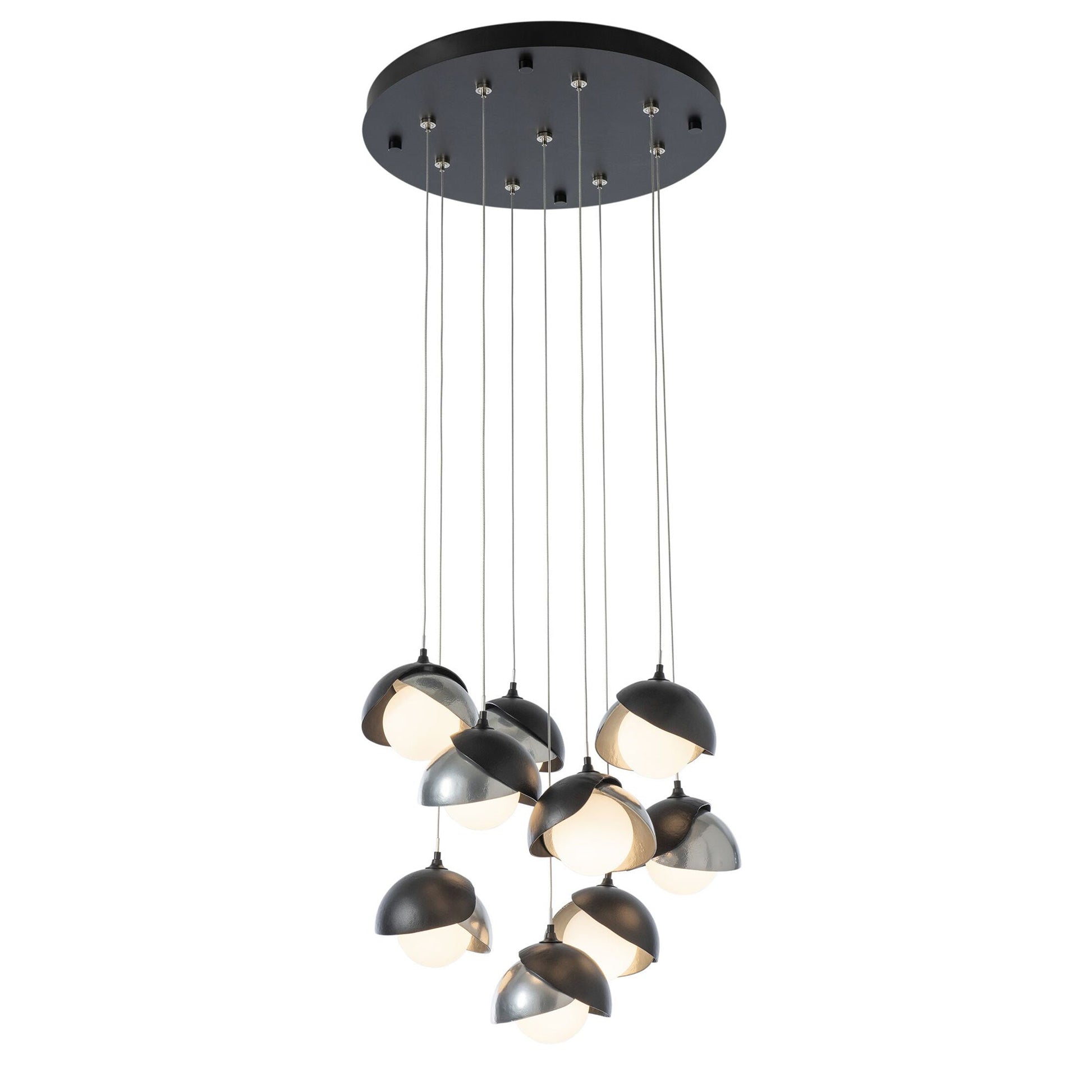 Brooklyn Standard Round Multi Light Pendant Light in Detail.