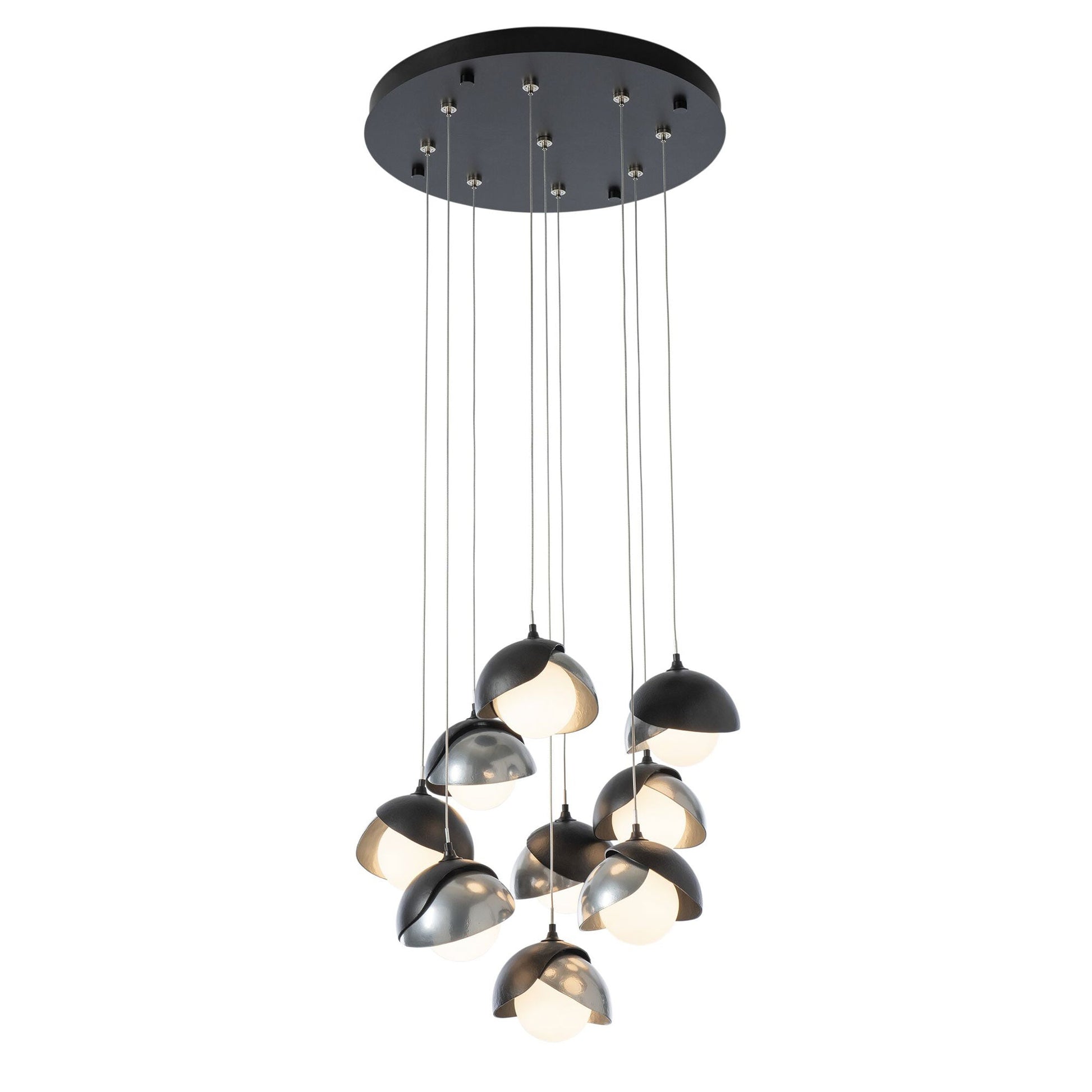 Brooklyn Standard Round Multi Light Pendant Light in Detail.