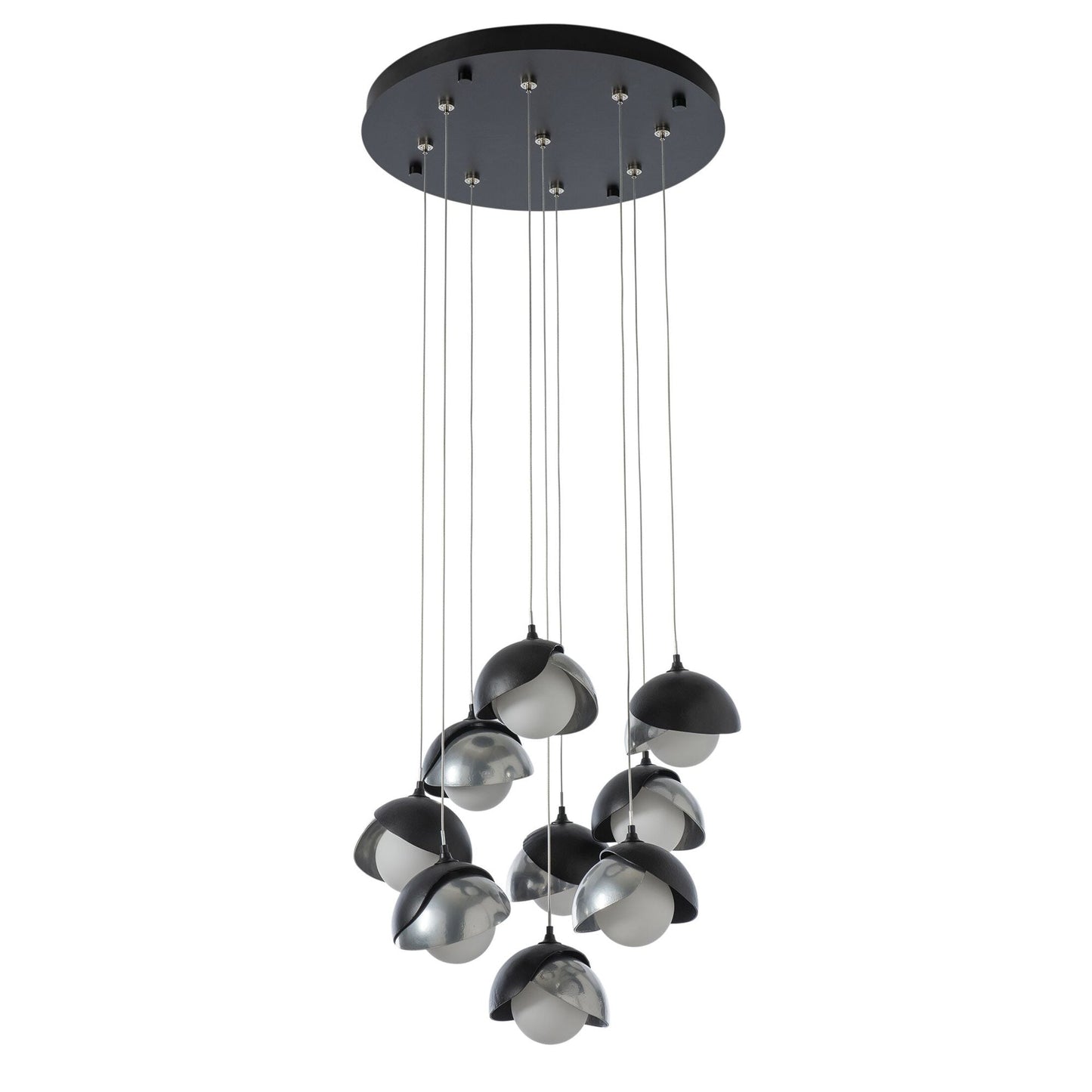 Brooklyn Standard Round Multi Light Pendant Light in Detail.