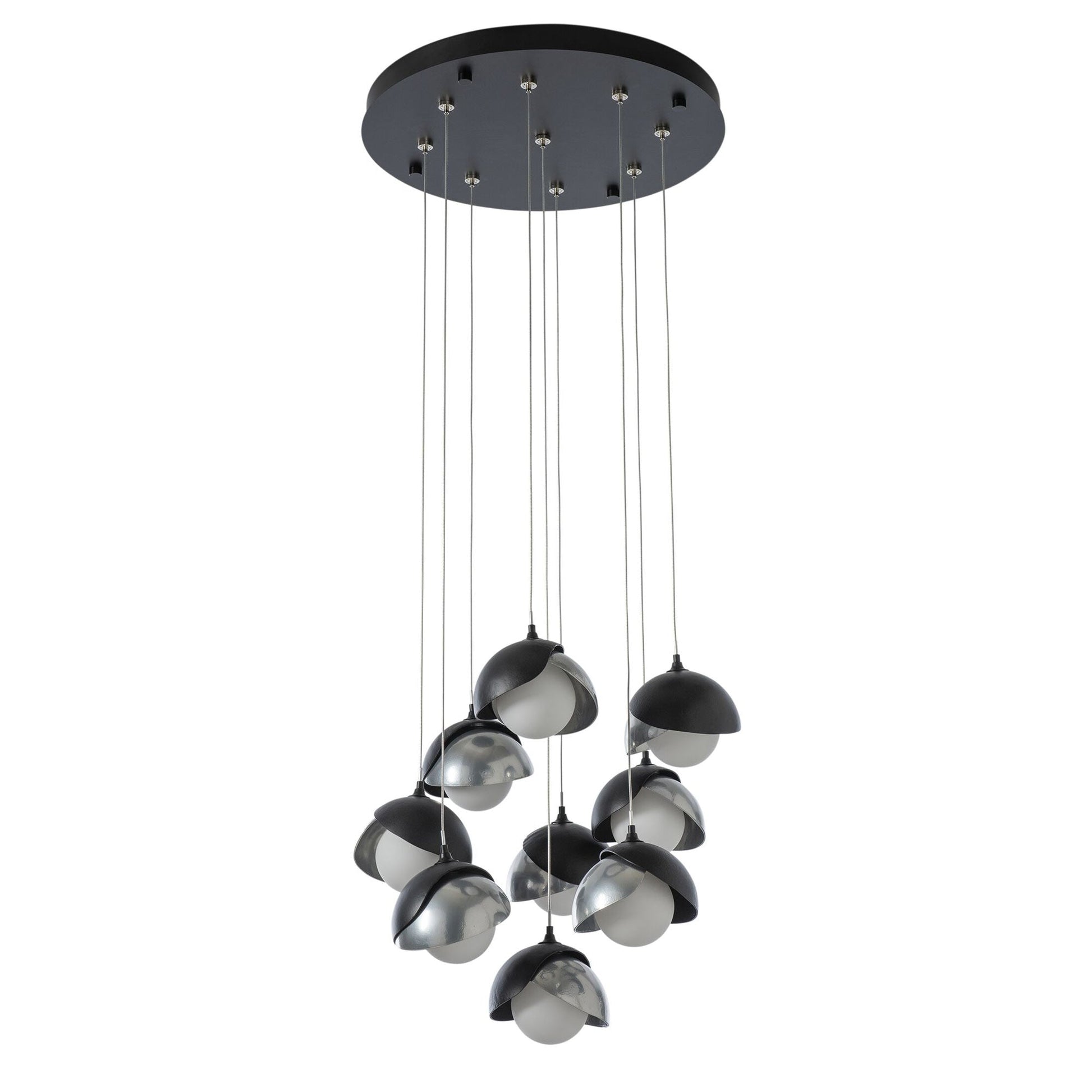 Brooklyn Standard Round Multi Light Pendant Light in Detail.
