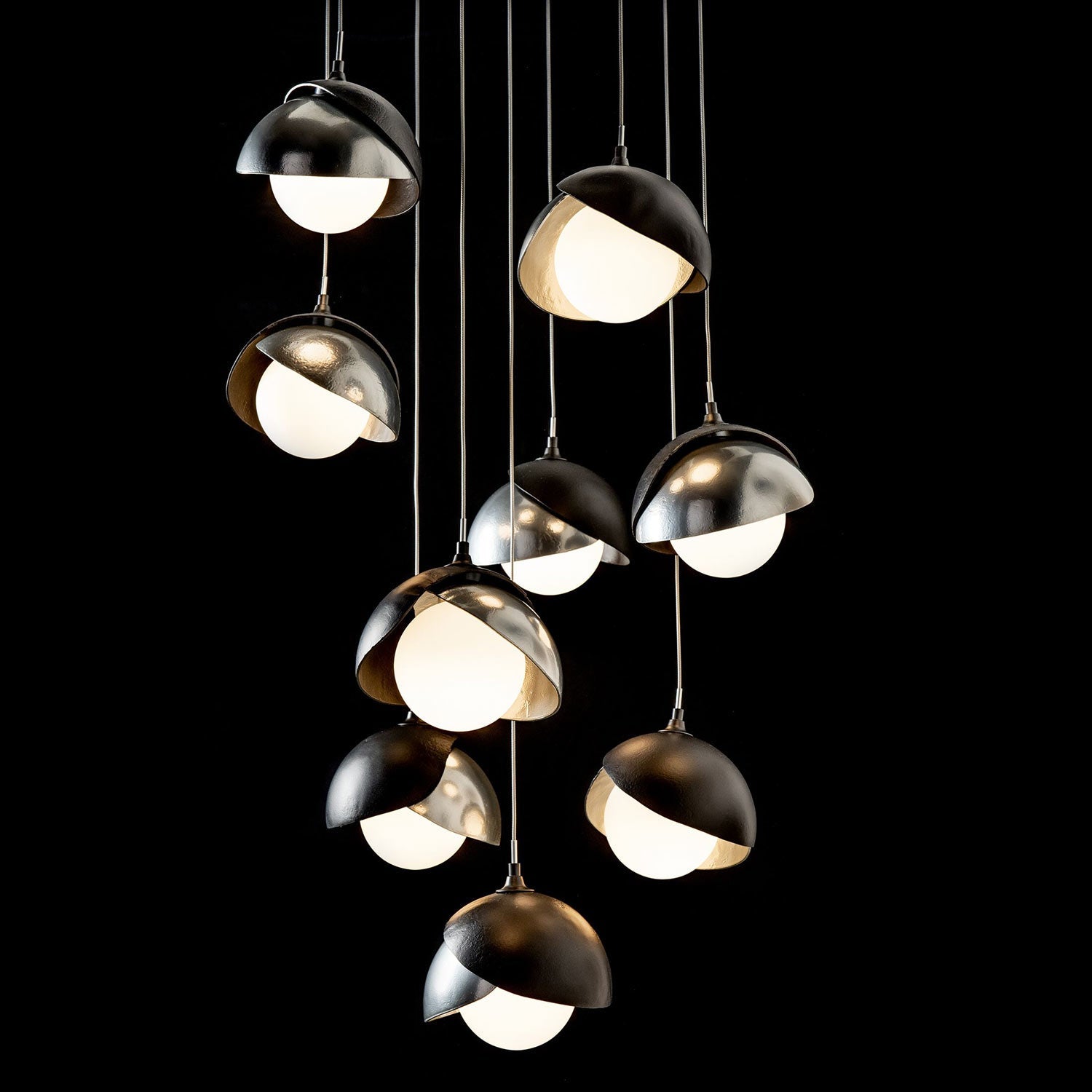 Brooklyn Standard Round Multi Light Pendant Light in Detail.