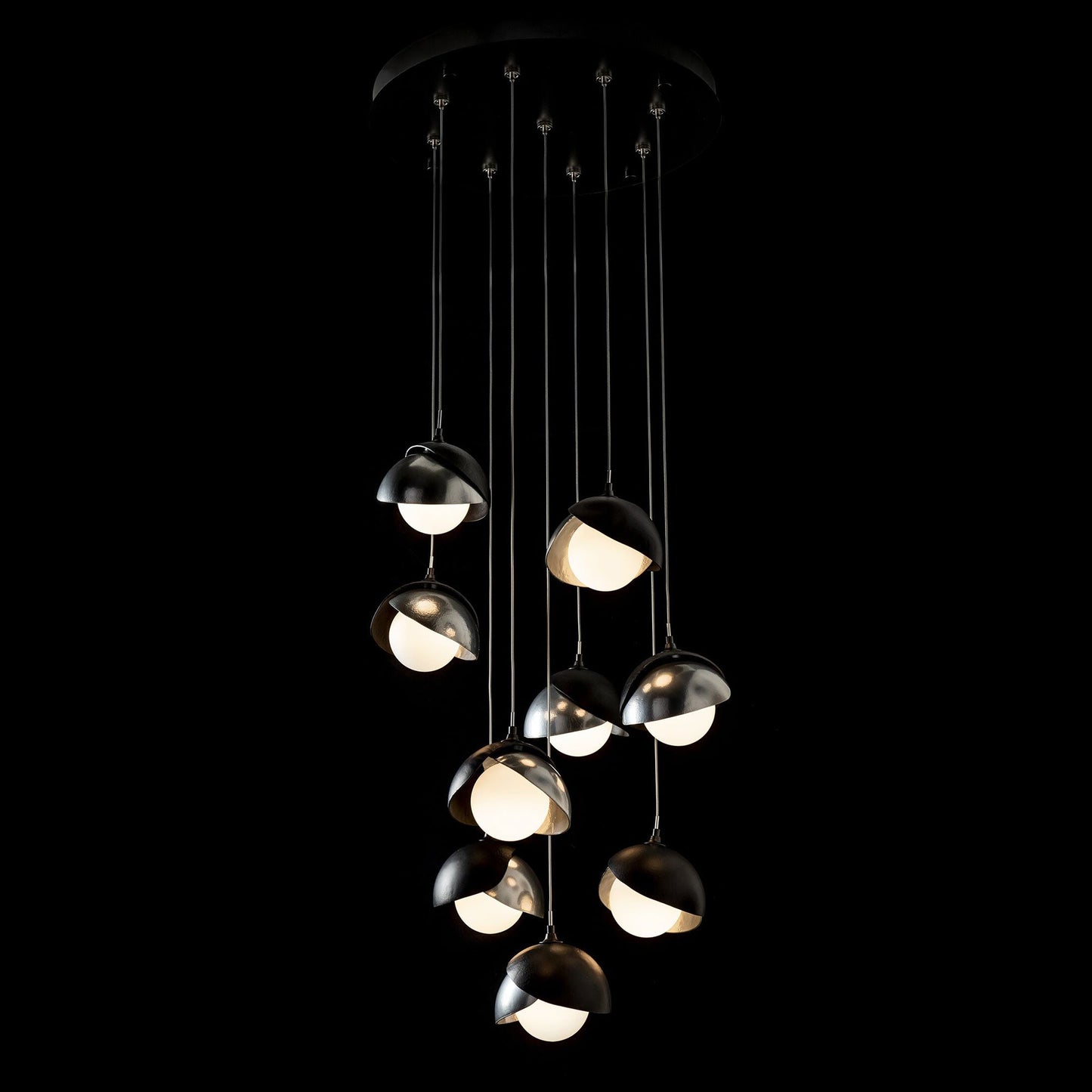 Brooklyn Standard Round Multi Light Pendant Light in Detail.