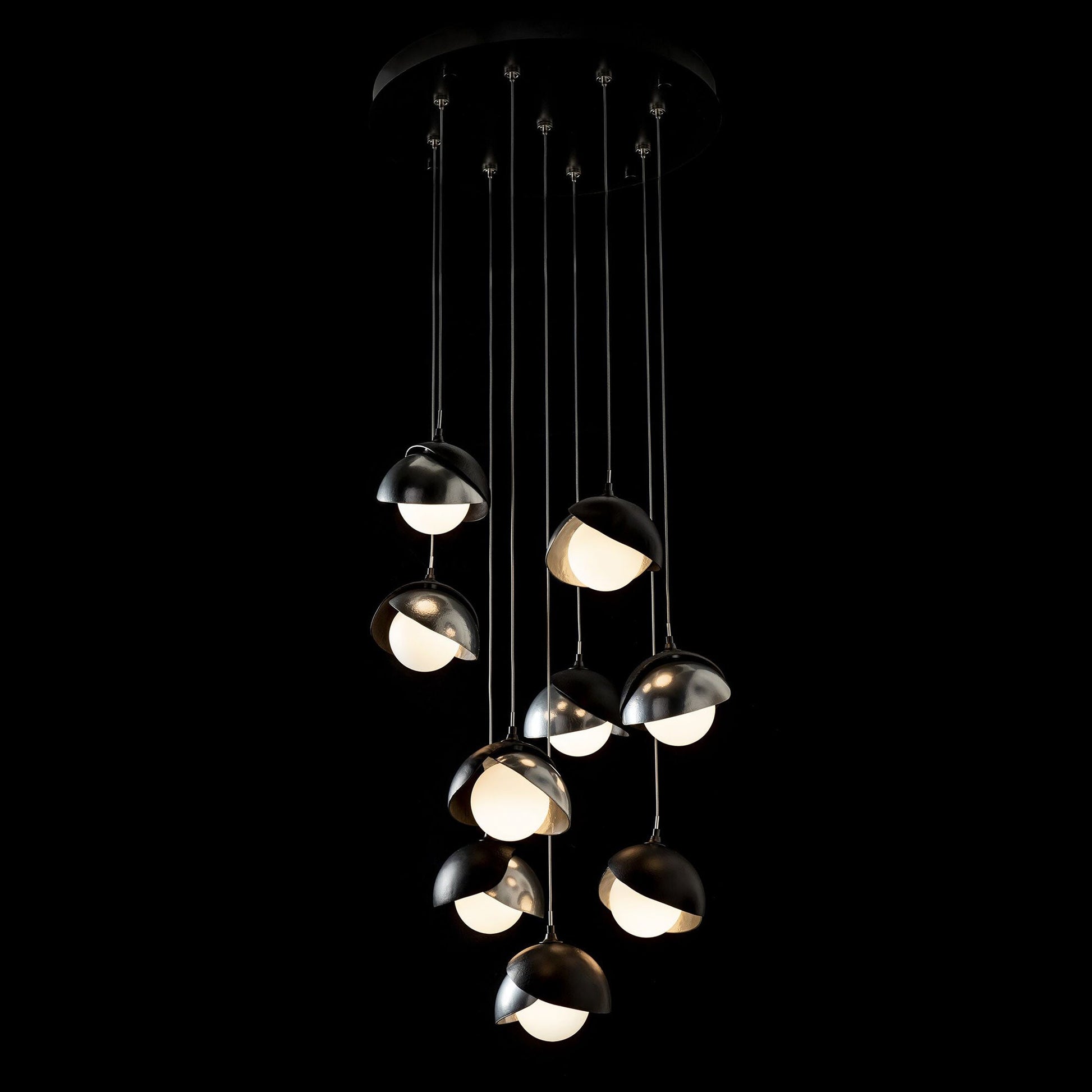 Brooklyn Standard Round Multi Light Pendant Light in Detail.