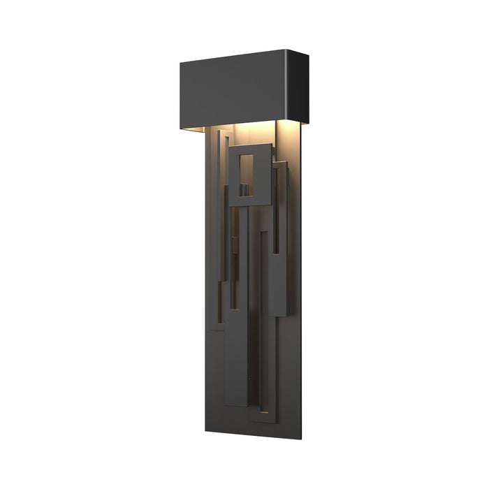 Collage LED Outdoor Wall Light in Small/Left/Coastal Black.