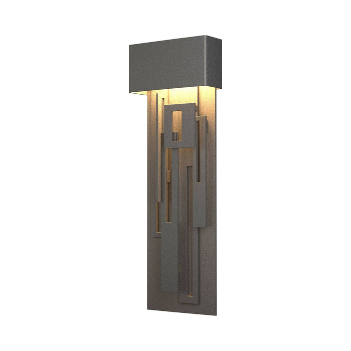 Collage LED Outdoor Wall Light in Small/Left/Coastal Natural Iron.