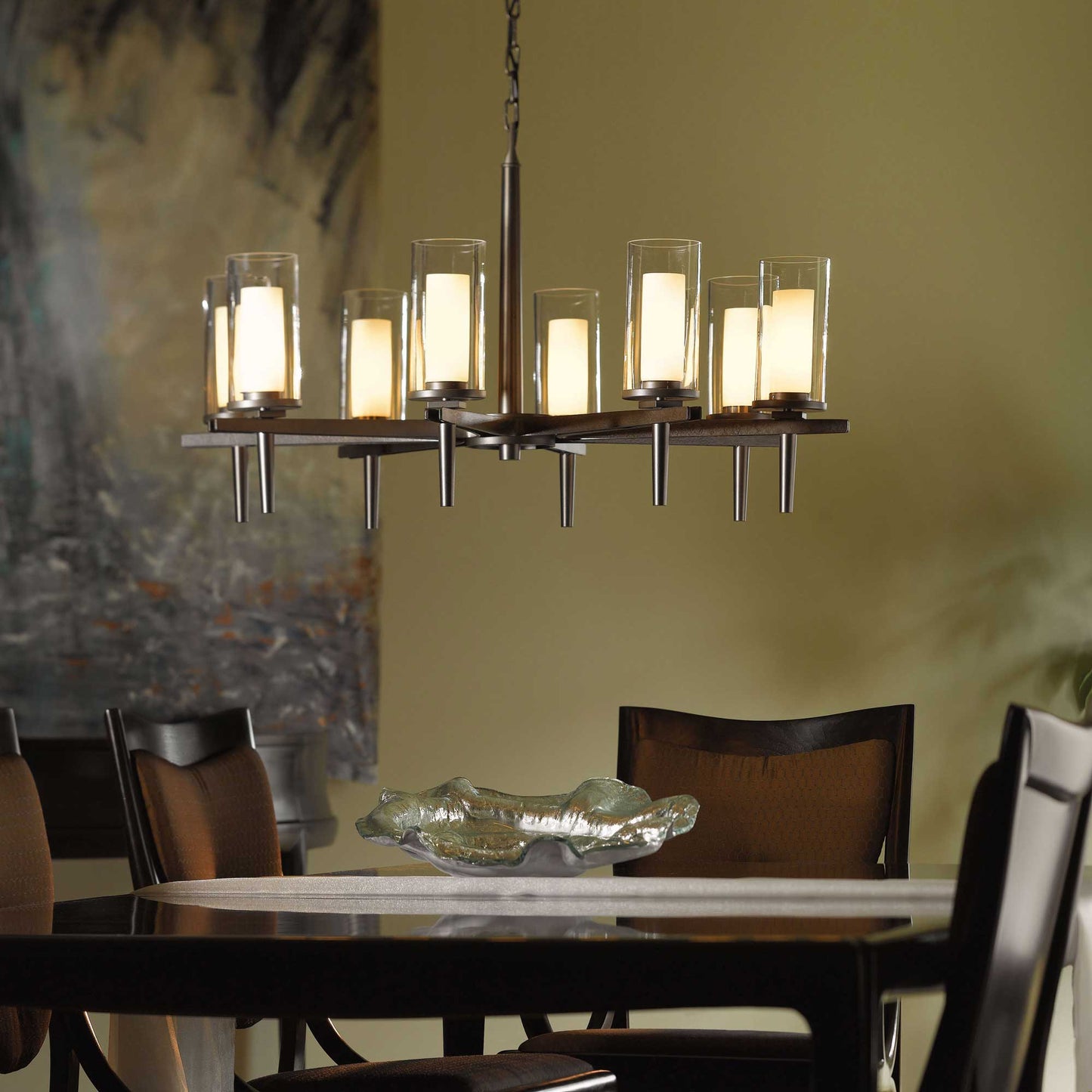 Constellation Chandelier in dining room.