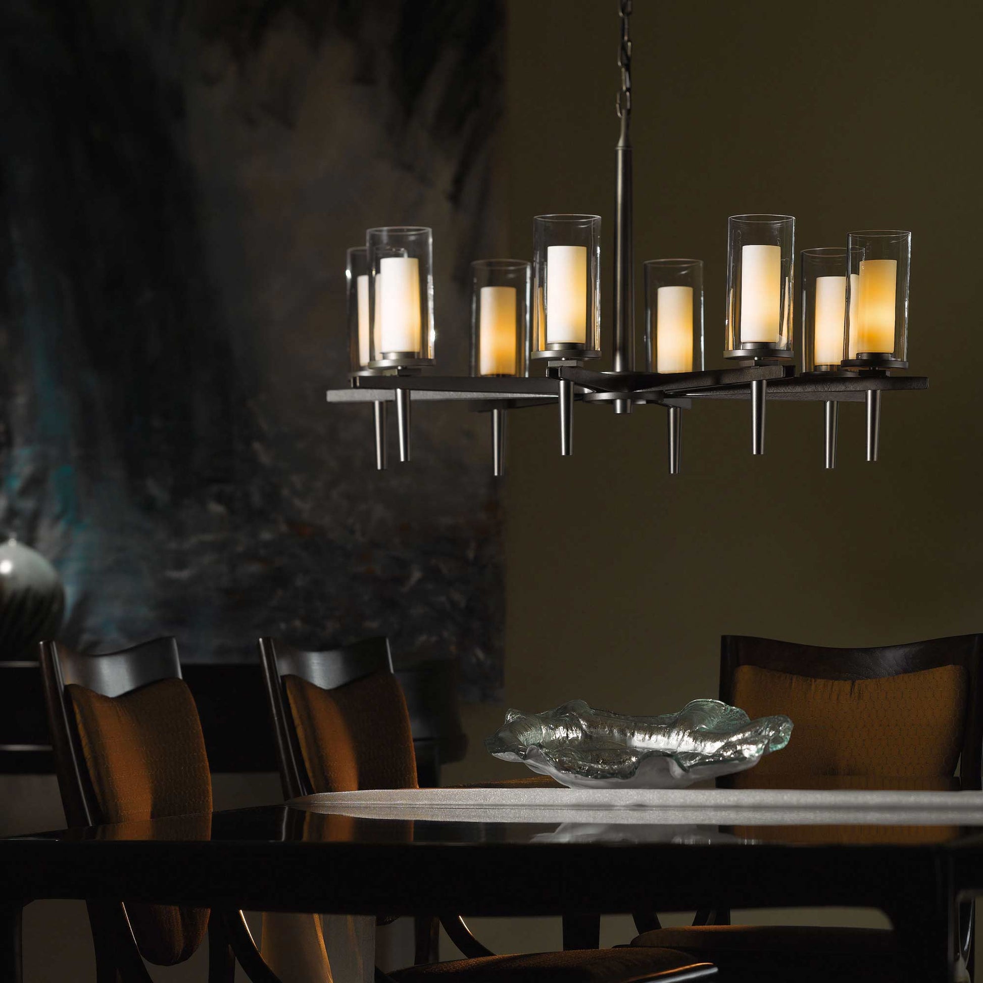 Constellation Chandelier in dining room.