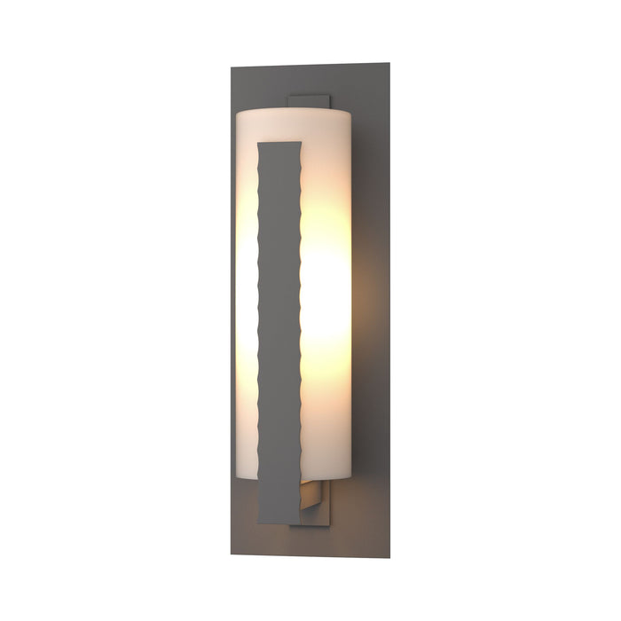 Forged Vertical Bars Outdoor Wall Light in Small/Incandescent/Coastal Burnished Steel.
