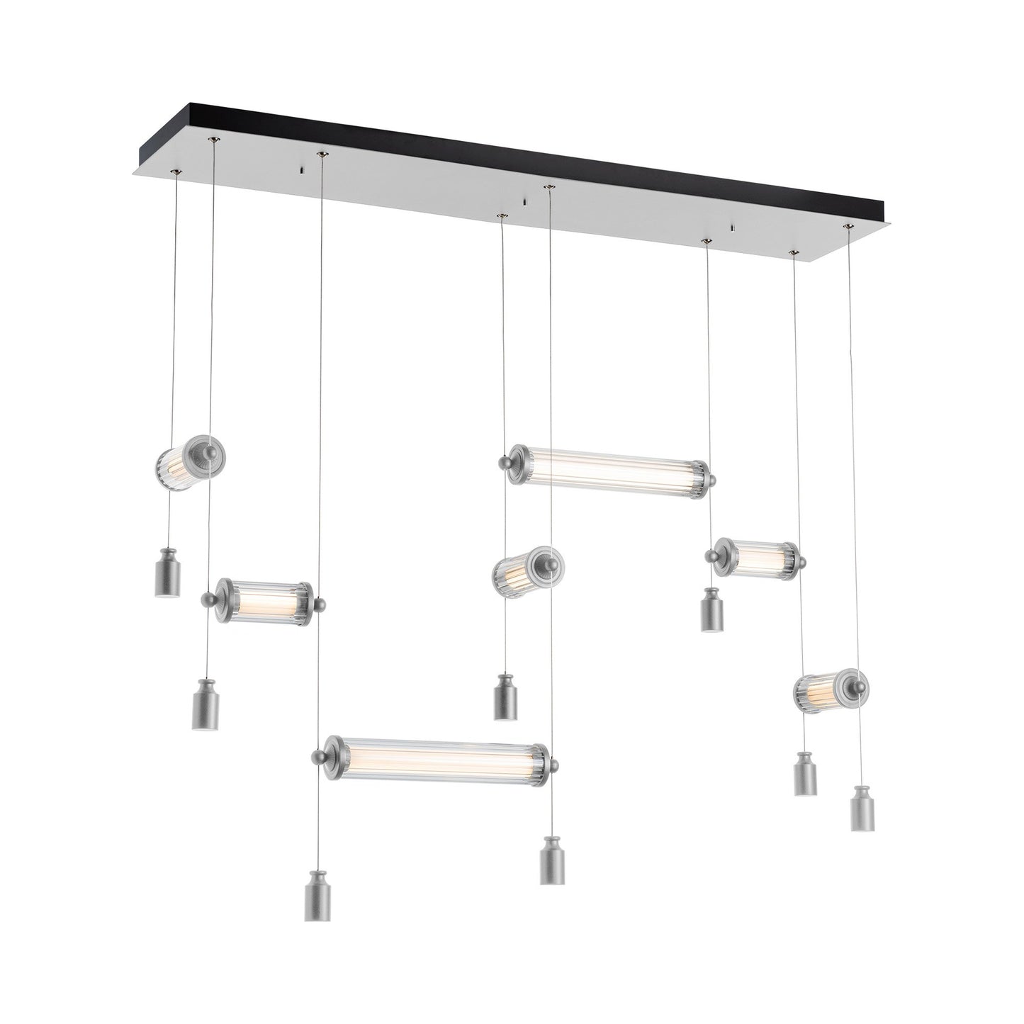 Libra Double Linear LED Pendant Light in Vintage Platinum.