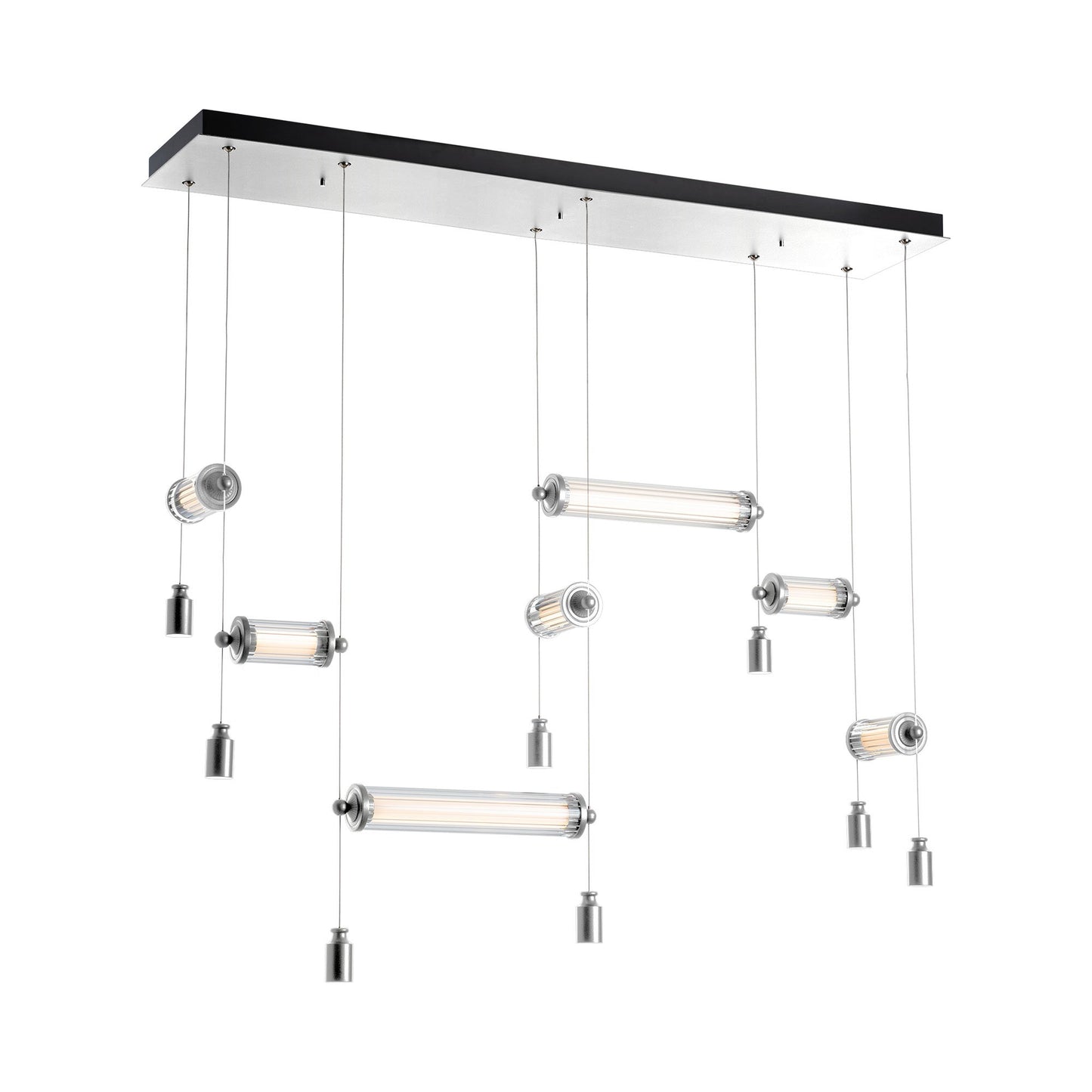 Libra Double Linear LED Pendant Light in Sterling.