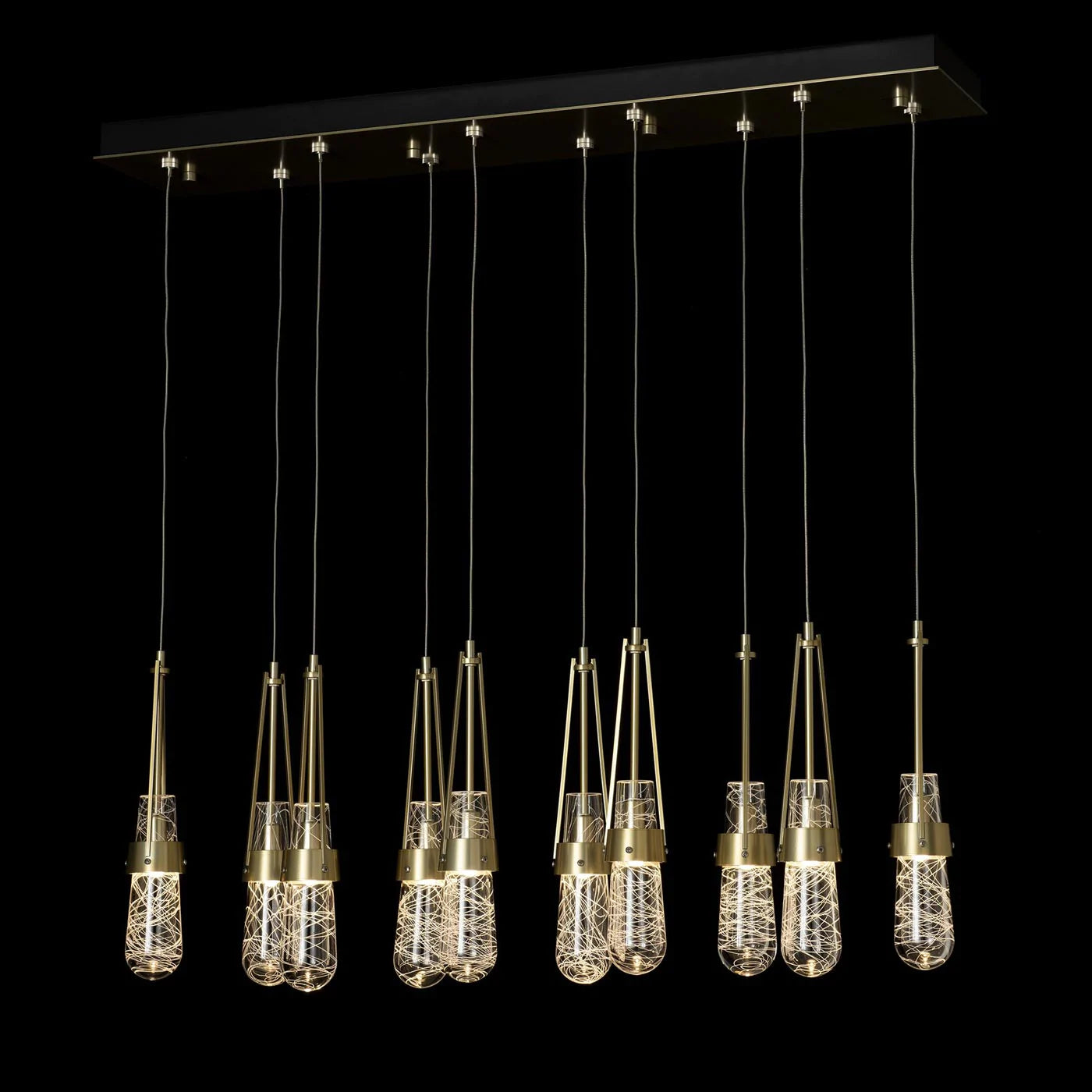 Link Rectangular LED Multi Light Pendant Light in Detail.