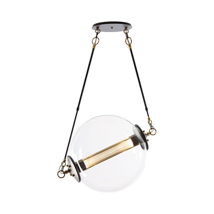 Otto Sphere Pendant Light in Short/Clear Glass with Frost.