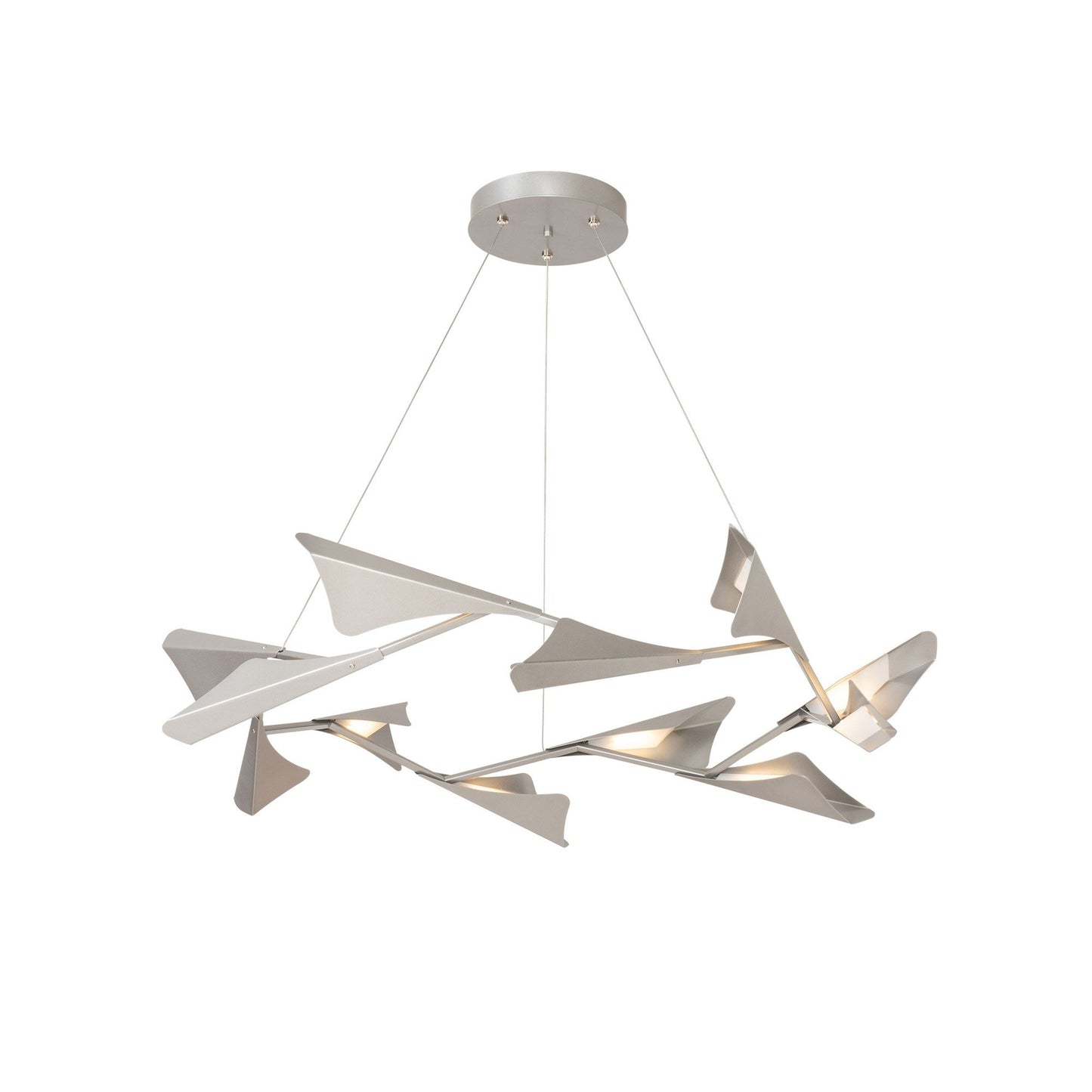 Plume LED Linear Pendant Light in Vintage Platinum/Vintage Platinum.