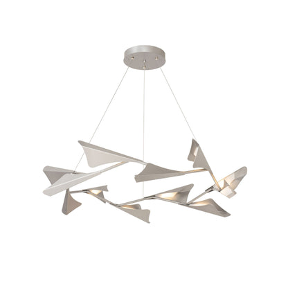 Plume LED Linear Pendant Light in Vintage Platinum/Vintage Platinum.