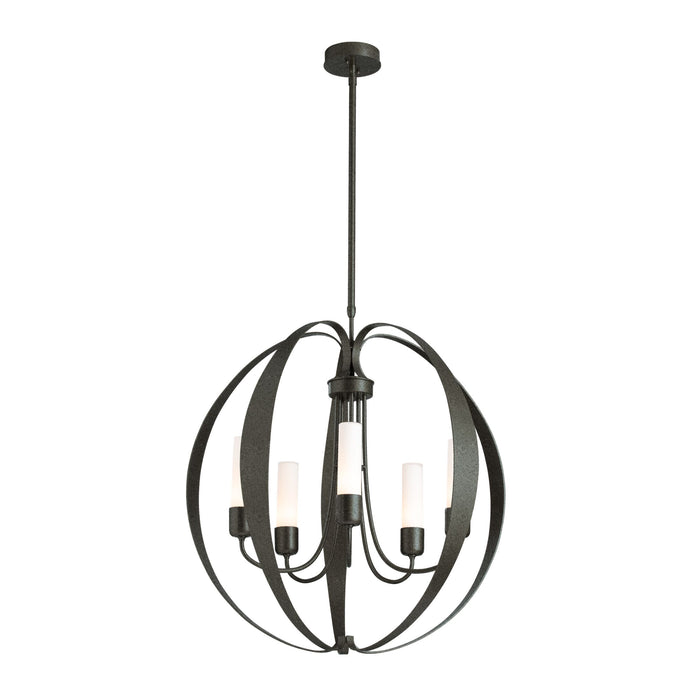 Pomme Outdoor Pendant Light in Coastal Natural Iron/Short/Opal Glass.