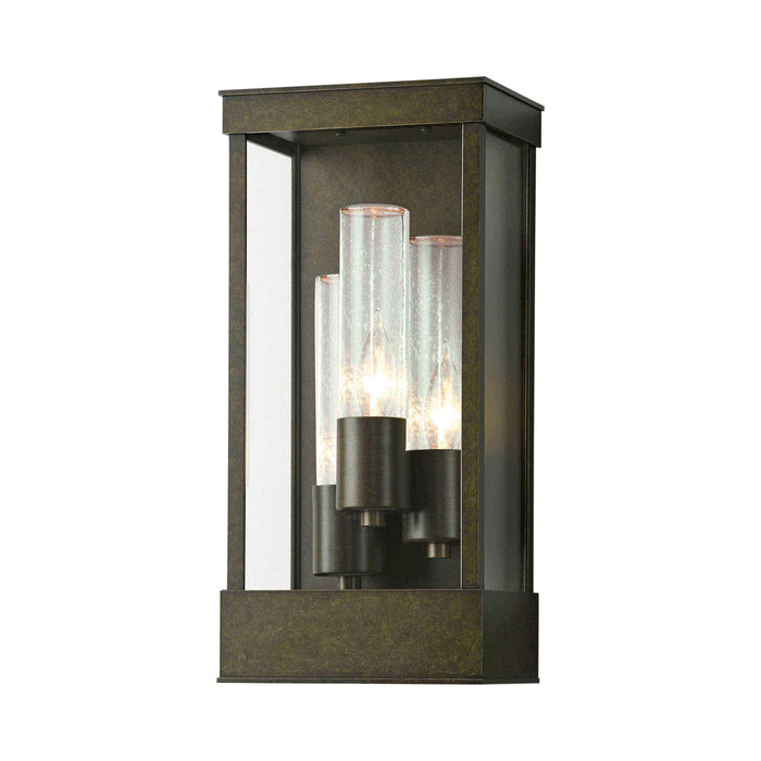 Portico Outdoor Wall Light in Seeded Clear Glass (3-Light).