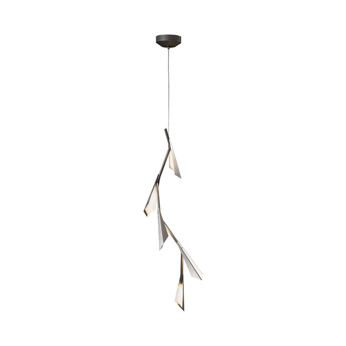 Quill LED Pendant Light in Circular/Sterling.