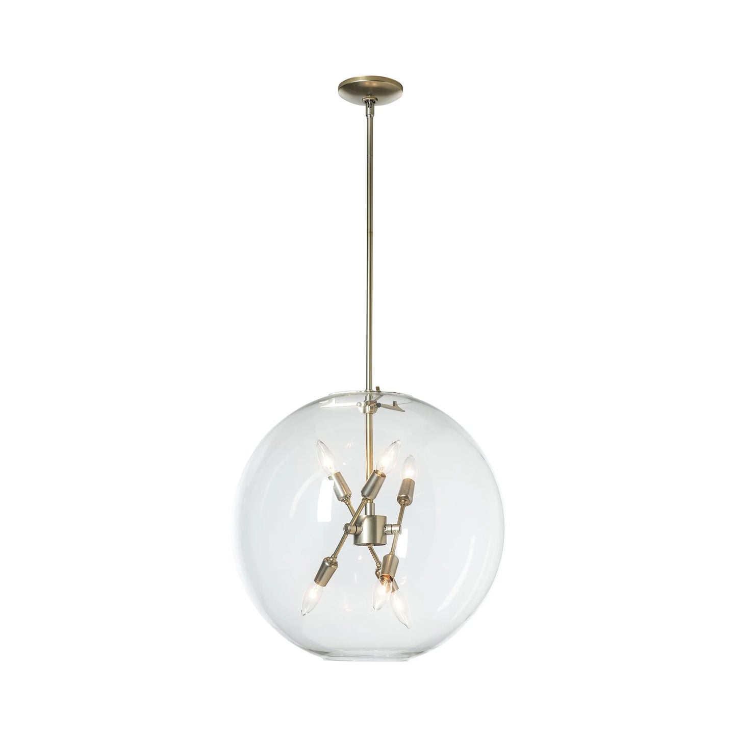 Sfera Pendant Light in Modern Brass.