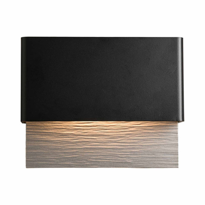 Stratum LED Outdoor Wall Light in Small/Coastal Black/Black.
