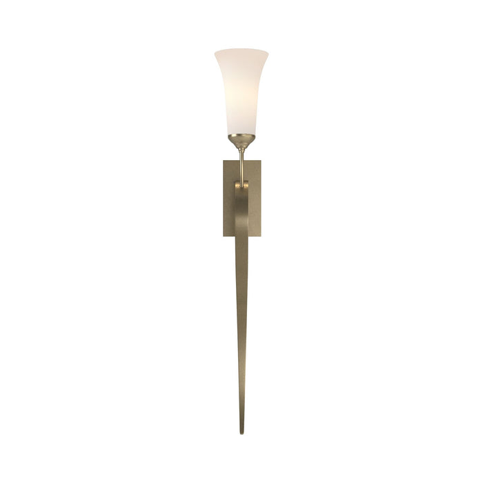Sweeping Taper Wall Light in Soft Gold.
