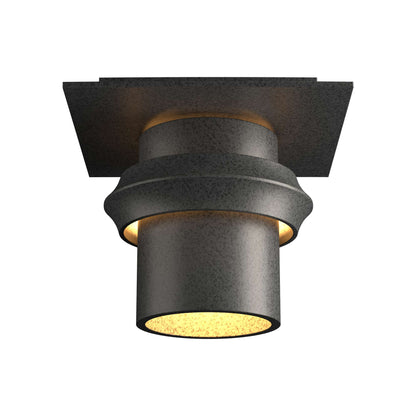 Twilight Outdoor Semi-Flush Mount Ceiling Light in Small/Incandescent/Coastal Natural Iron.