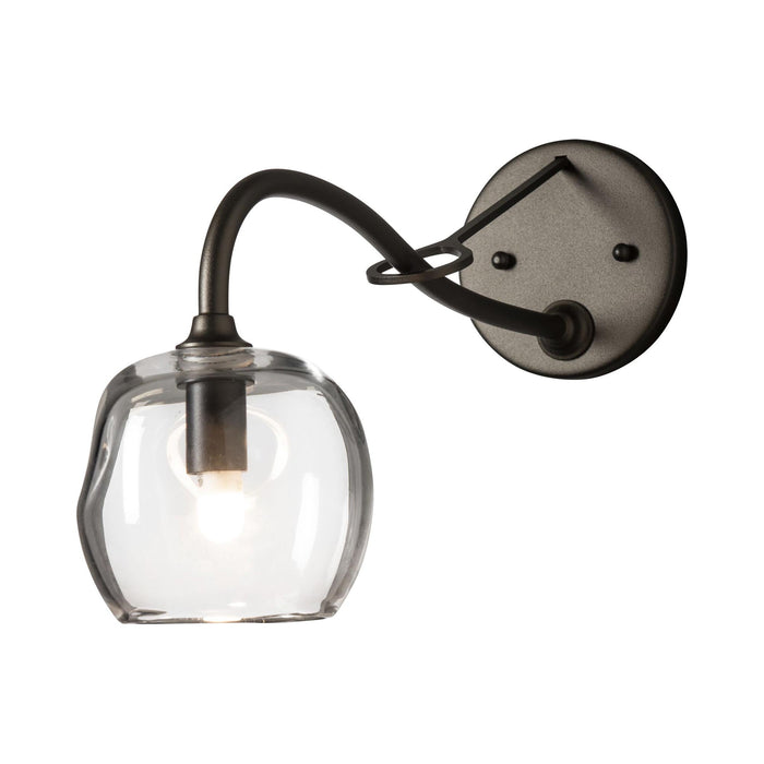 Ume Bath Wall Light in Oil Rubbed Bronze/Cool Grey Glass.