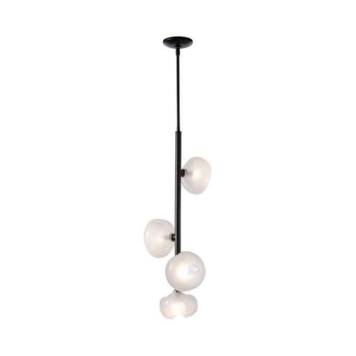 Ume Vertical Pendant Light in Oil Rubbed Bronze/Frosted Glass.