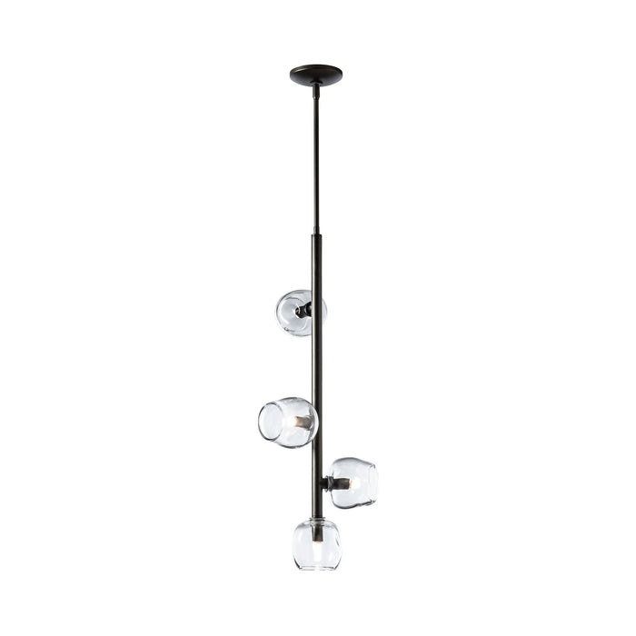 Ume Vertical Pendant Light in Oil Rubbed Bronze/Clear Glass.