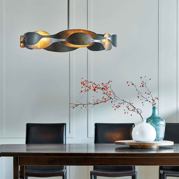 Waves Pendant Light in Dining Room.