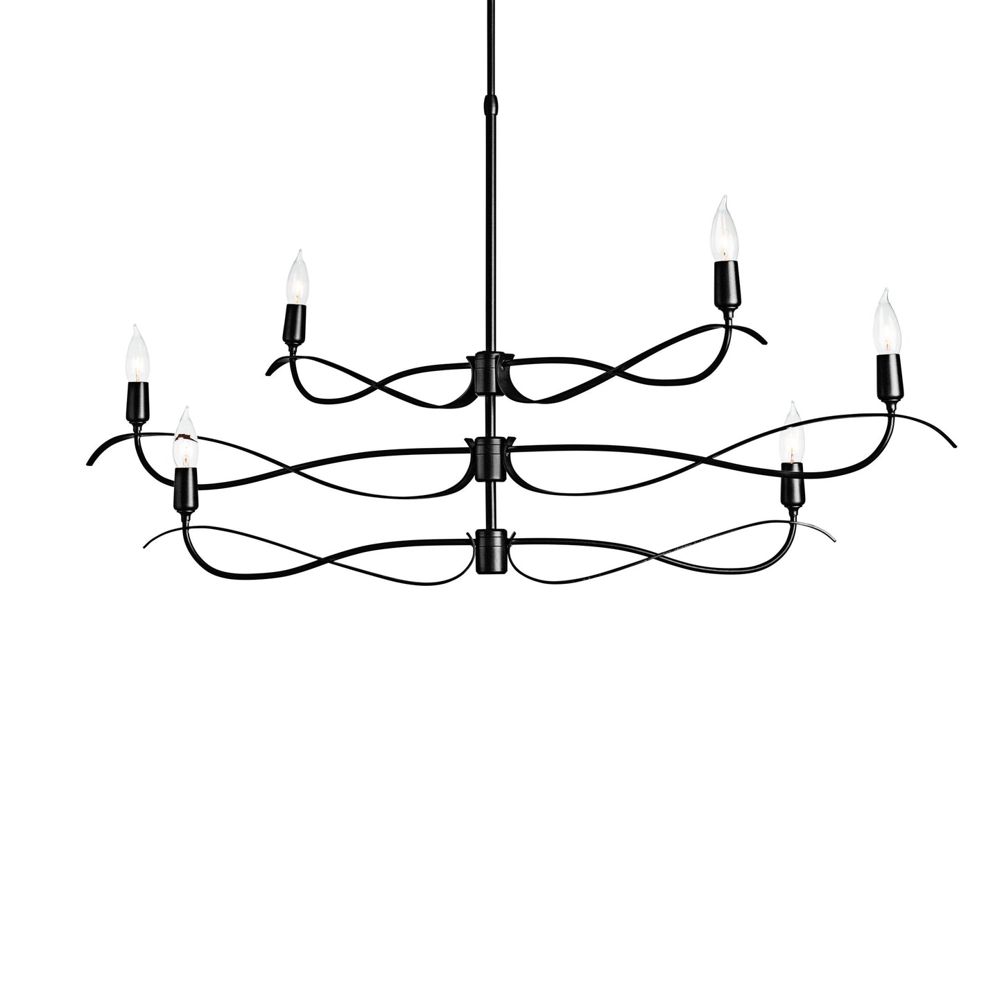 Willow Pendant Light in 14-Inch/Black/Short.