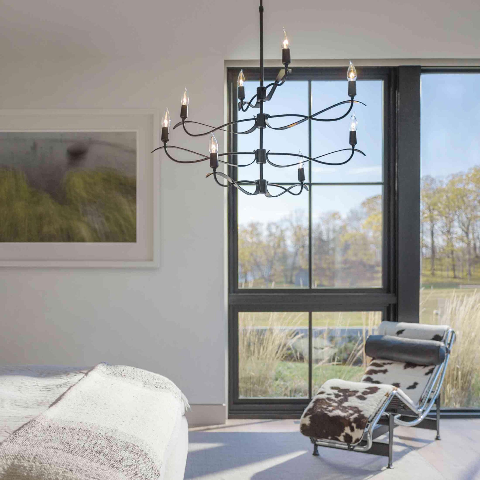 Willow Pendant Light in bedroom.