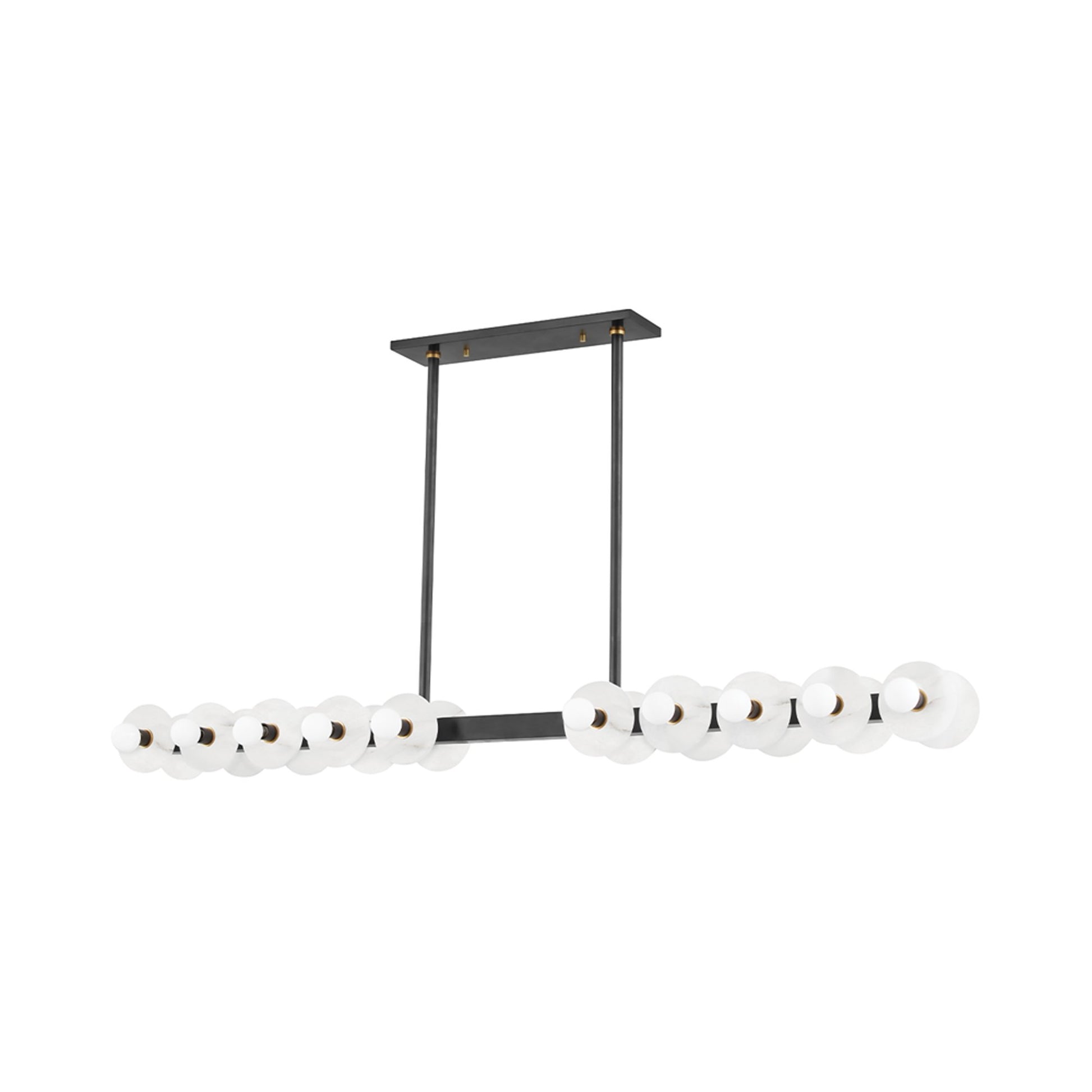 Austen Linear Pendant Light in Aged Old Bronze.